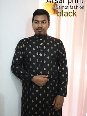 Afsan print. black