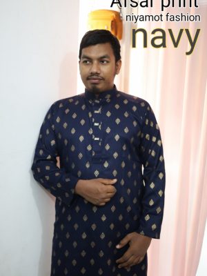 Afsan print - navy blue
